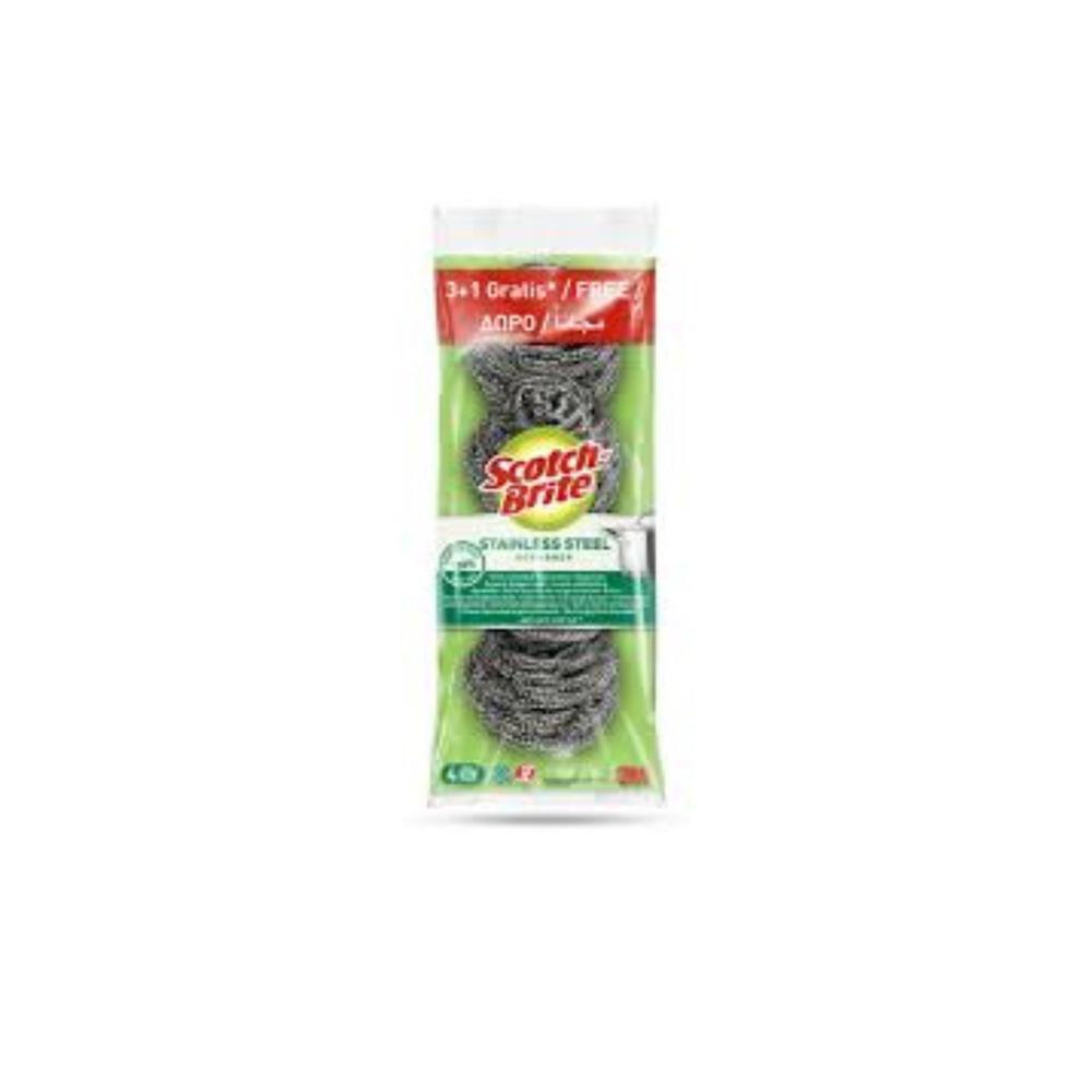 Pack Esfregão de aço inoxidavel scotch-brite 3+1 3M