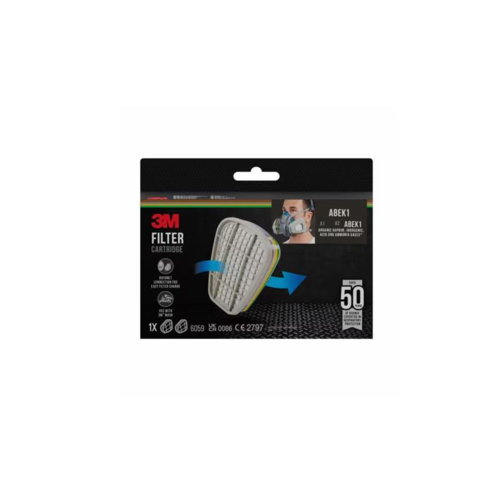 Par Cartucho de filtro 3M™ 6059, filtros combinados ABEK1 3M