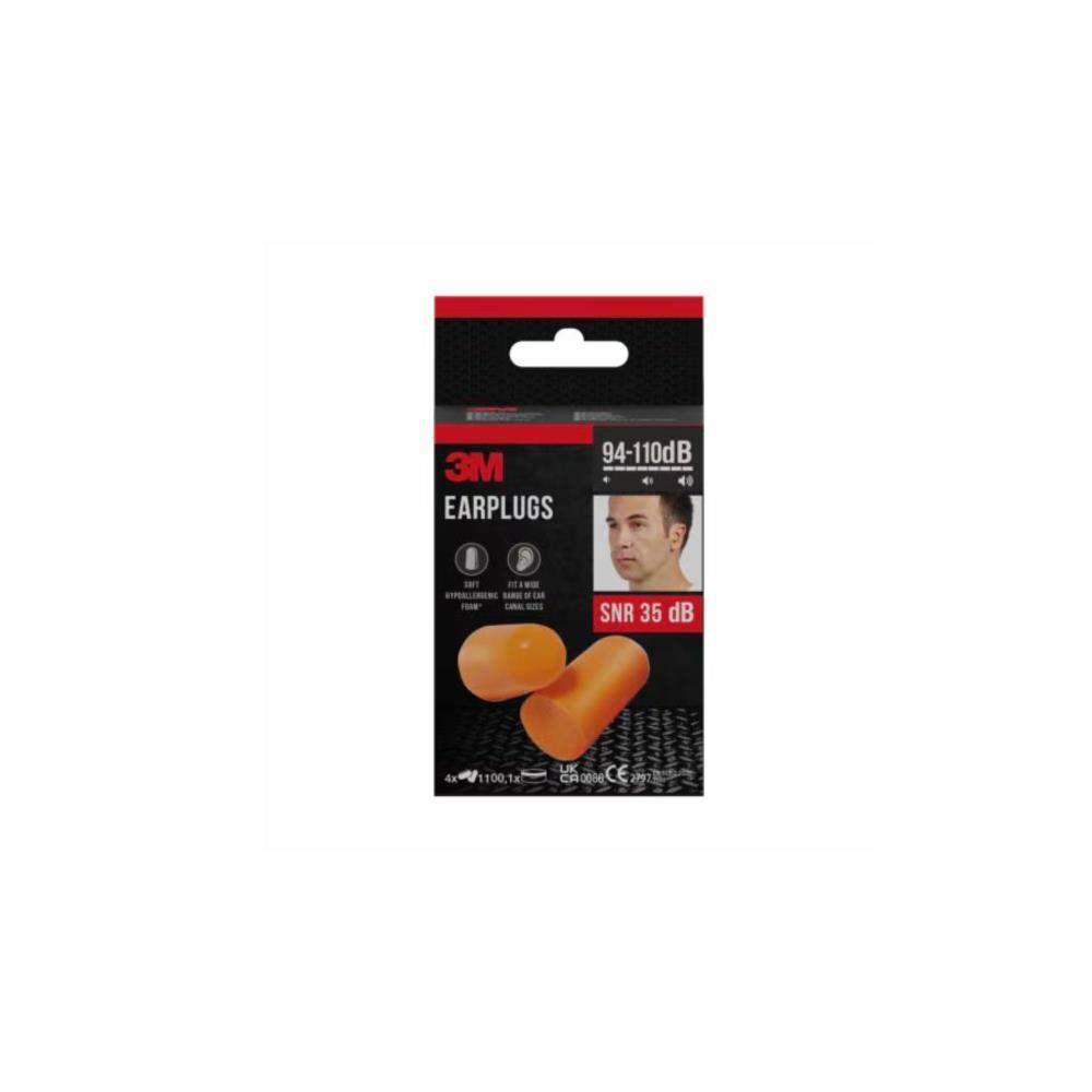 Pack Tampões Auriculares 1100, espuma macia 35db 3M