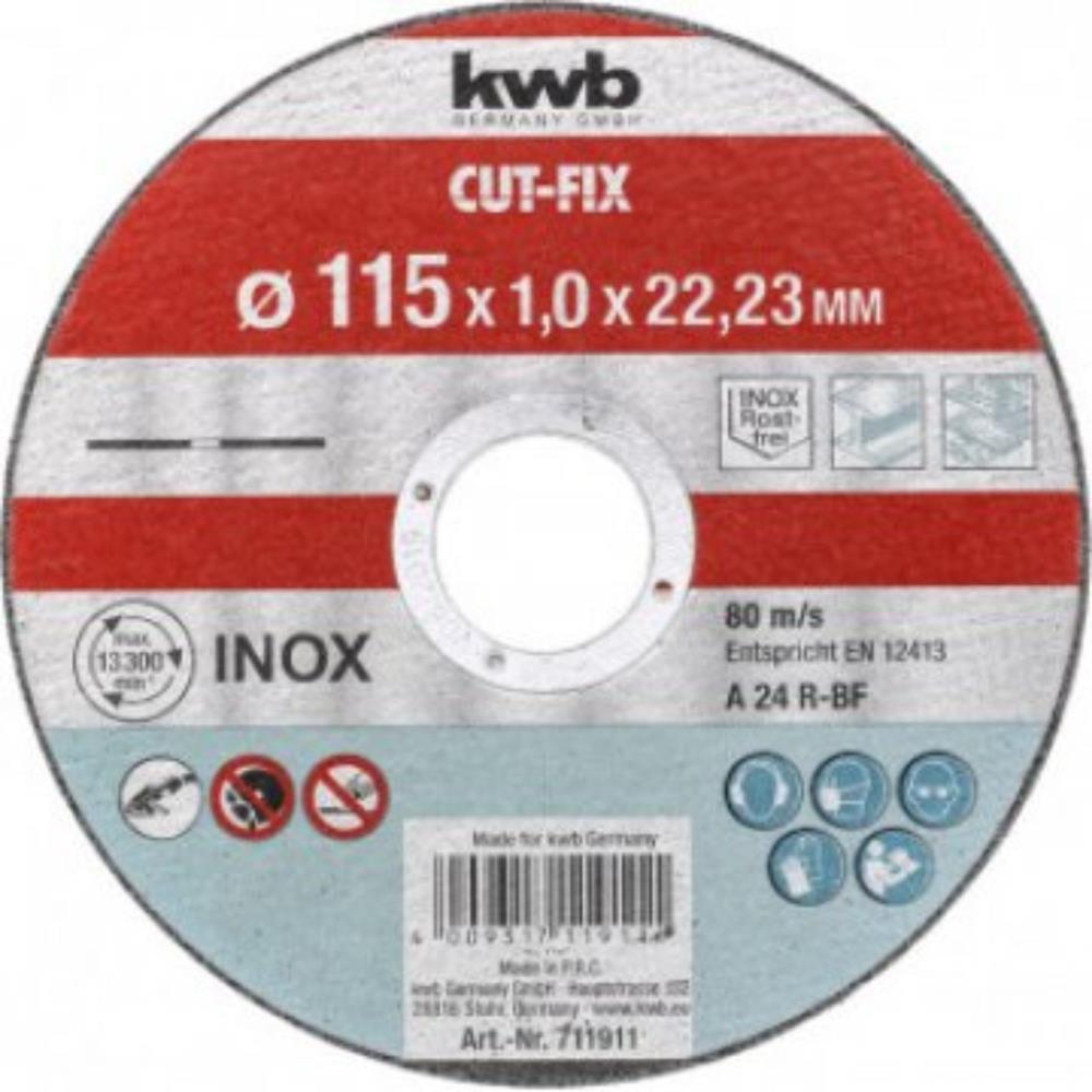DISCOS 115X1 INOX KWB