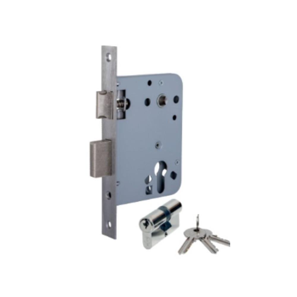 Fechadura GLK - ref. 725x60-c/ cilindro - Inox - BL1