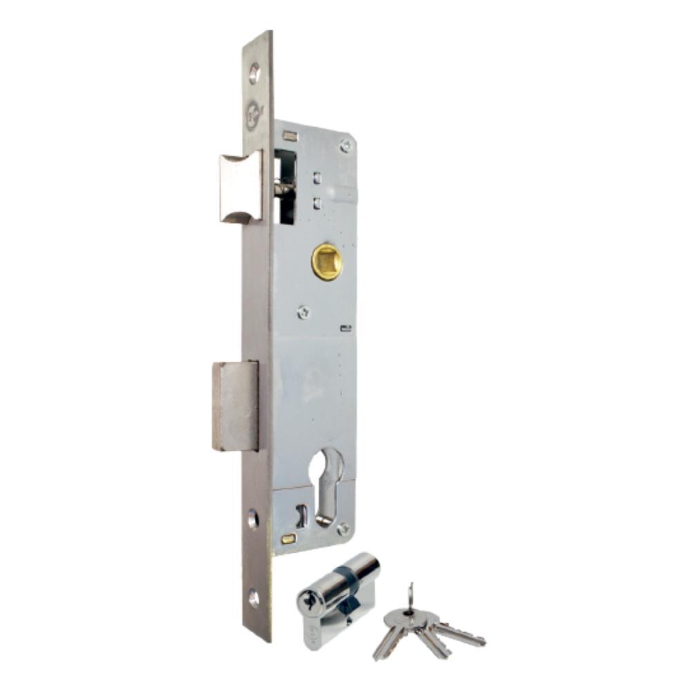 BL1. FECHADURA P/ALUM. 728X20-LC C/CIL. INOX GLK