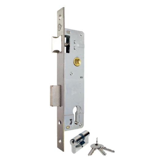 BL1. FECHADURA P/ALUM. 728X20-LC C/CIL. INOX GLK
