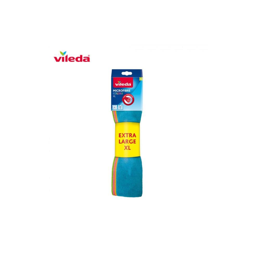 PANO MICROFIBRA CORES XL 4unid VILEDA