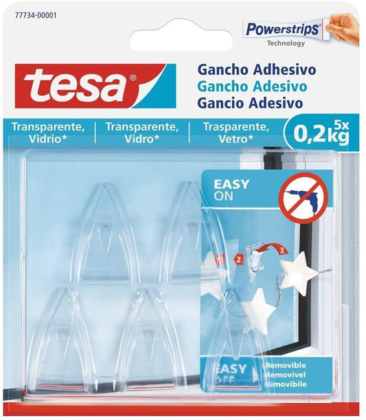 SMS 5 Ganchos AdesivosDeco Transp até 0,2Kg