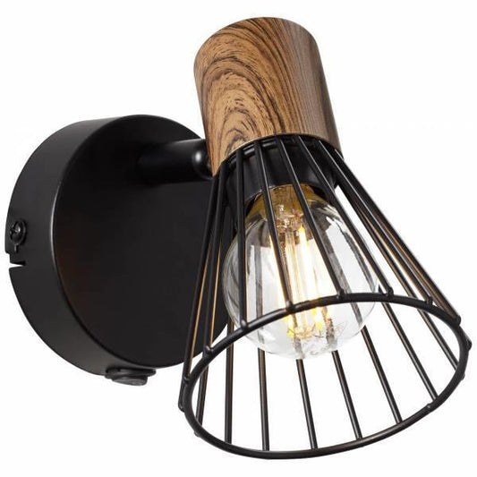 CANDEEIRO DE PAREDE MANAMA E14 PR. FOSCO S/ LAMP.