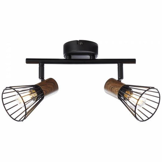 CANDEEIRO DE PAREDE MANAMA DUPLA E14 PR. FOSCO S/ LAMP.