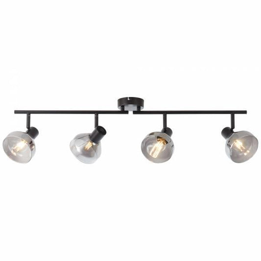 CANDEEIRO DE TETO REFLEKT QUADRUPLO PR. FOSCO S/ LAMP.