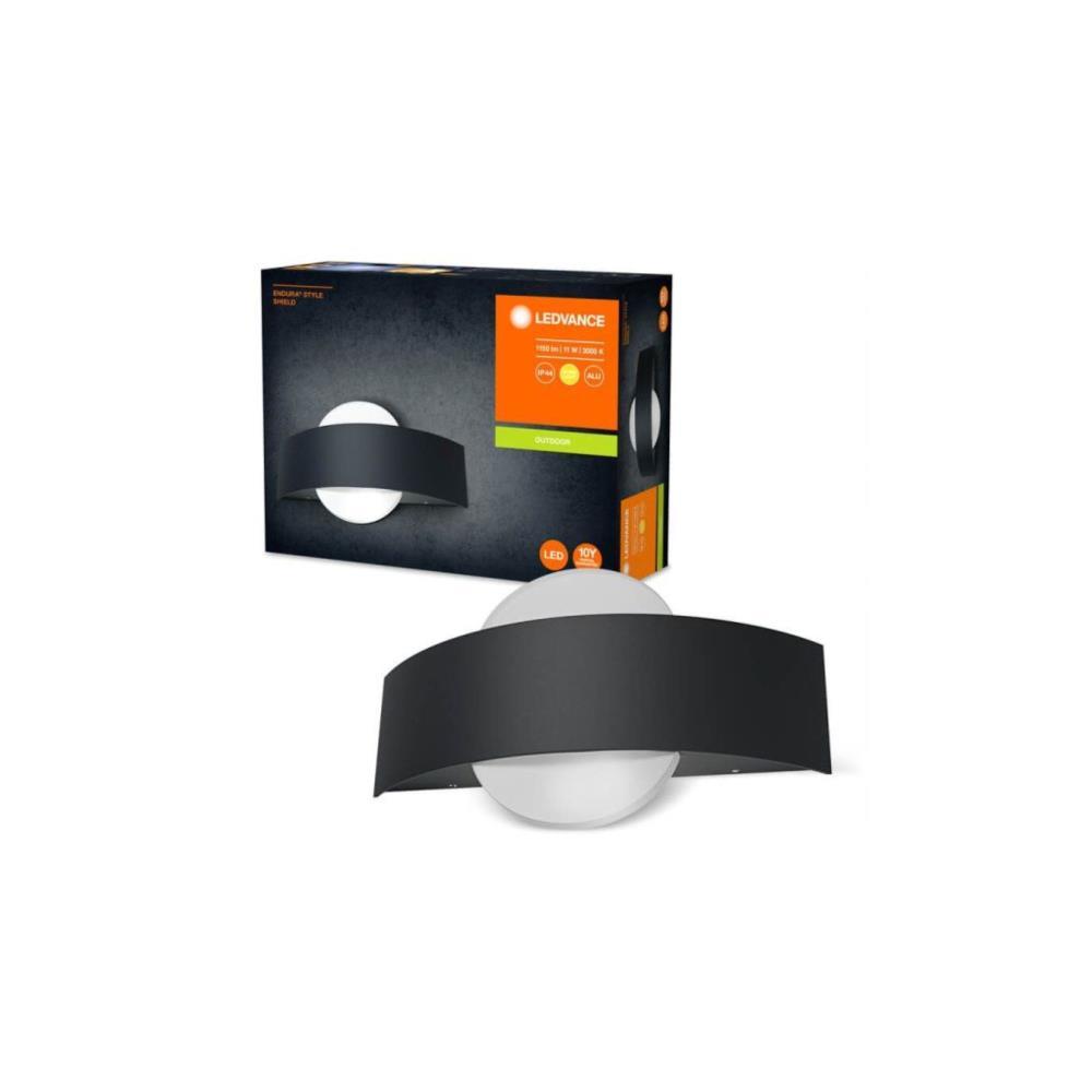 APLIQUE LED EXTERIOR SHIELD 11W 3000K PRETO