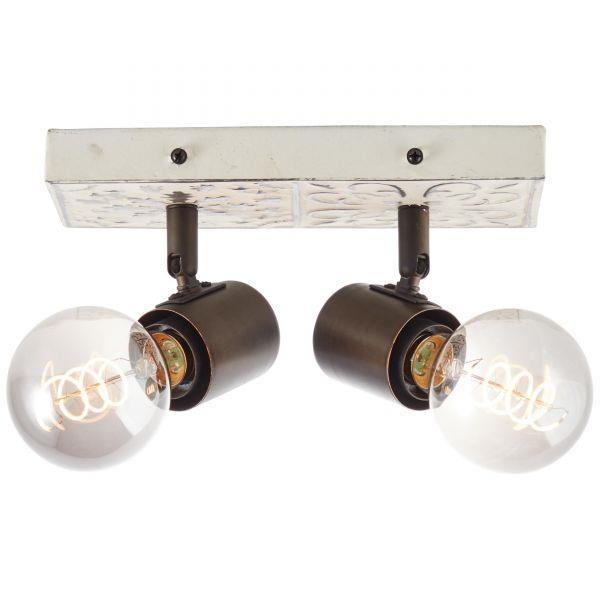 CANDEEIRO REFLETOR VAGOS E27 28W AÇO NEGRO/CLARO S/ LAMP.