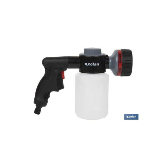 Pistola de rega 6 posiçoes com deposito Cofan