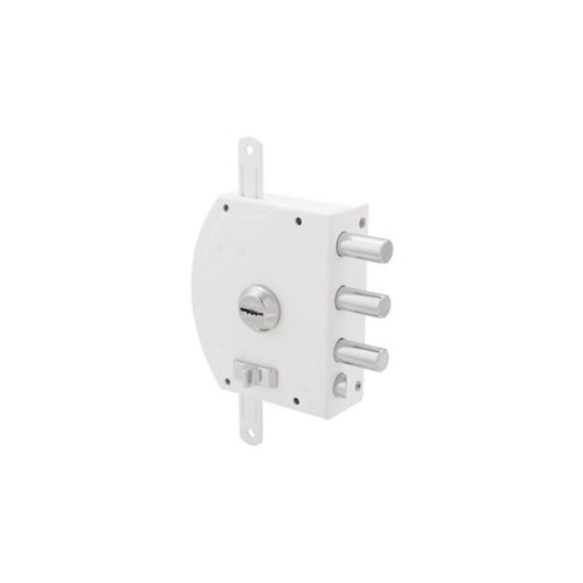 Fechadura seg. 9078 p/ cilindro s/trancas drt. branco
