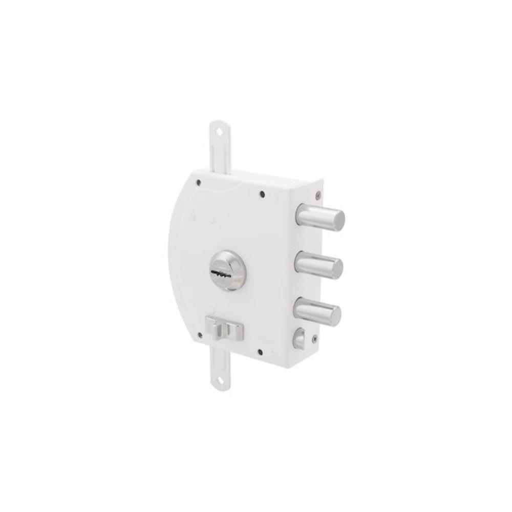 Fechadura seg. 9078 p/cilindro s/trancas esq. branco
