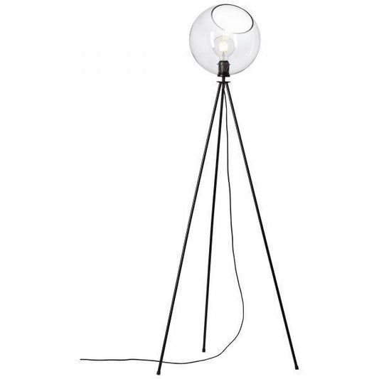 CANDEEIRO DE CHÃO TRIPÉ AFTON PR/TR. E27 1.50M ALT. S/ LAMP.
