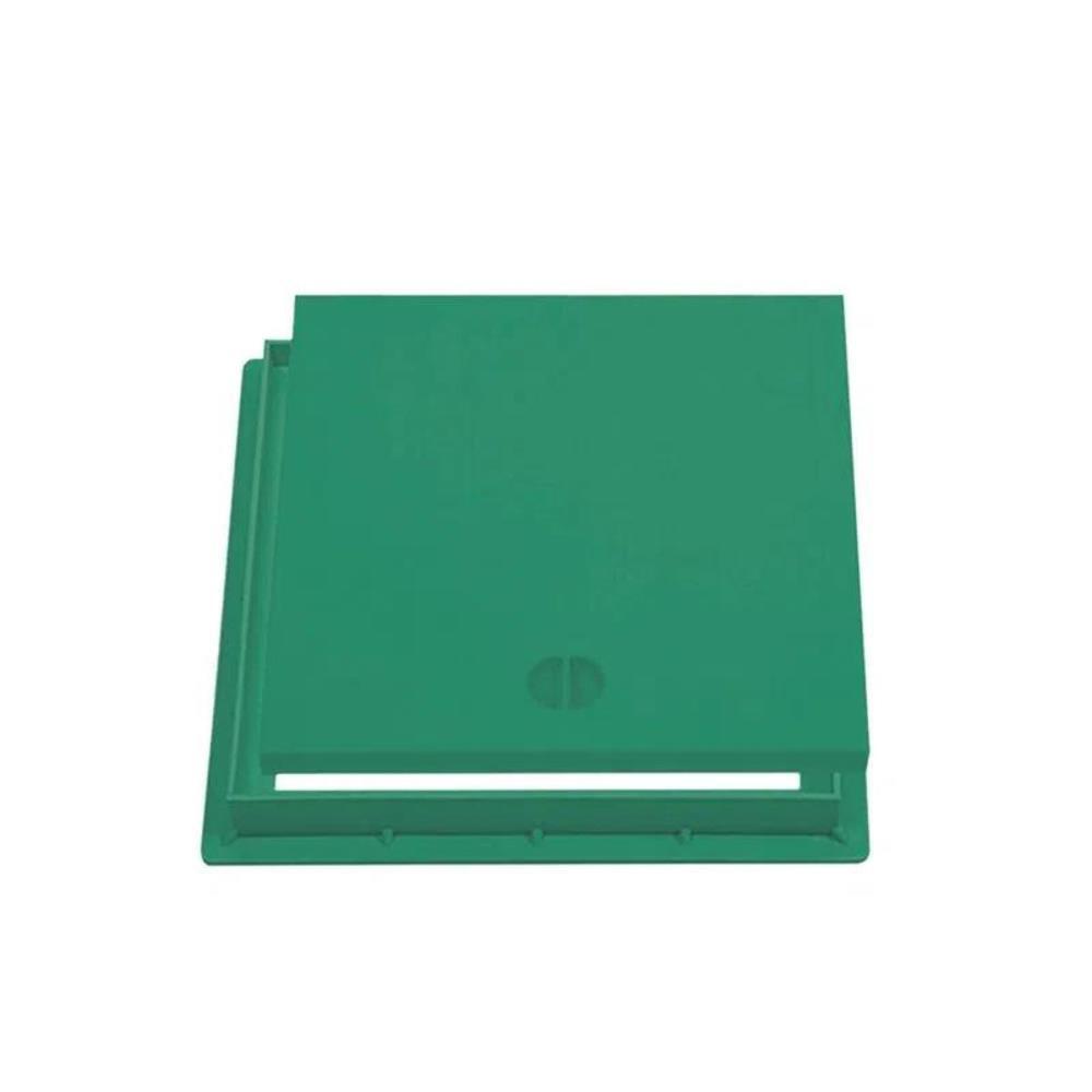 TAMPA C/ARO PP VERDE 20X20cm