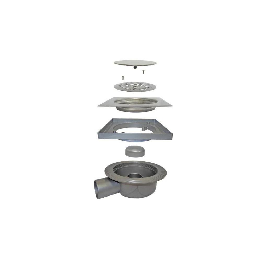 RALO ABS C/TAMPA INOX E PARAF. 150X150mm