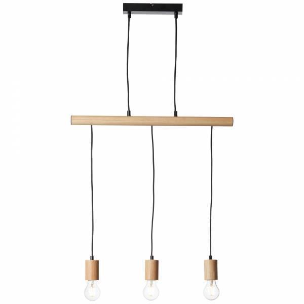 PLAFON DE TETO JENJI E27 MAD. + PR. SUP. P/ 3 LAMP. N/ INCL.