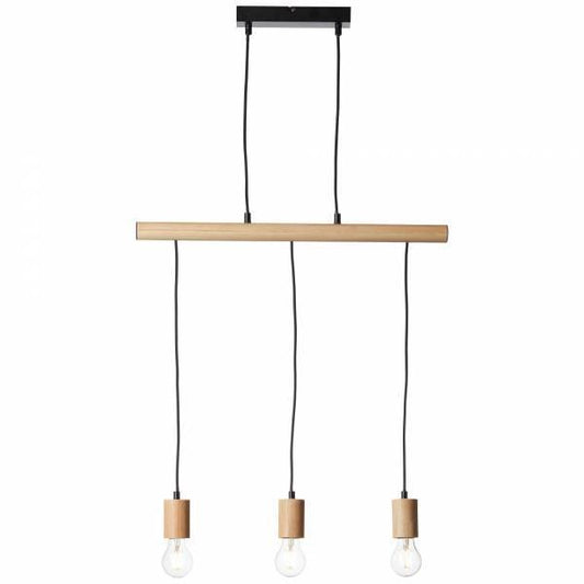 PLAFON DE TETO JENJI E27 MAD. + PR. SUP. P/ 3 LAMP. N/ INCL.