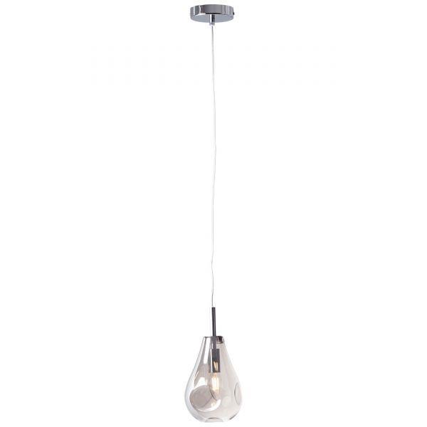 PLAFON DE TETO ESC. DROP VIDRO FUMADO S/ LAMP.