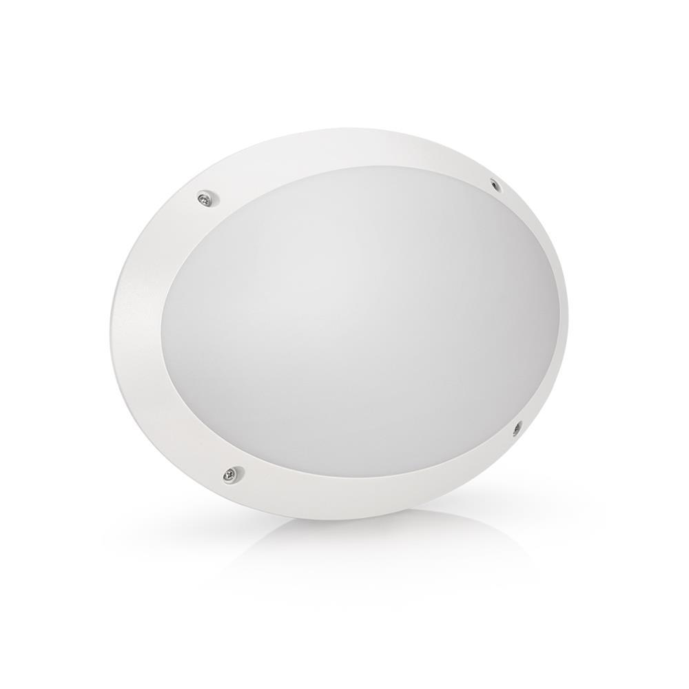 PLAFONIER M-6B1 OVAL LISO BRANCO - PC IP66 E27