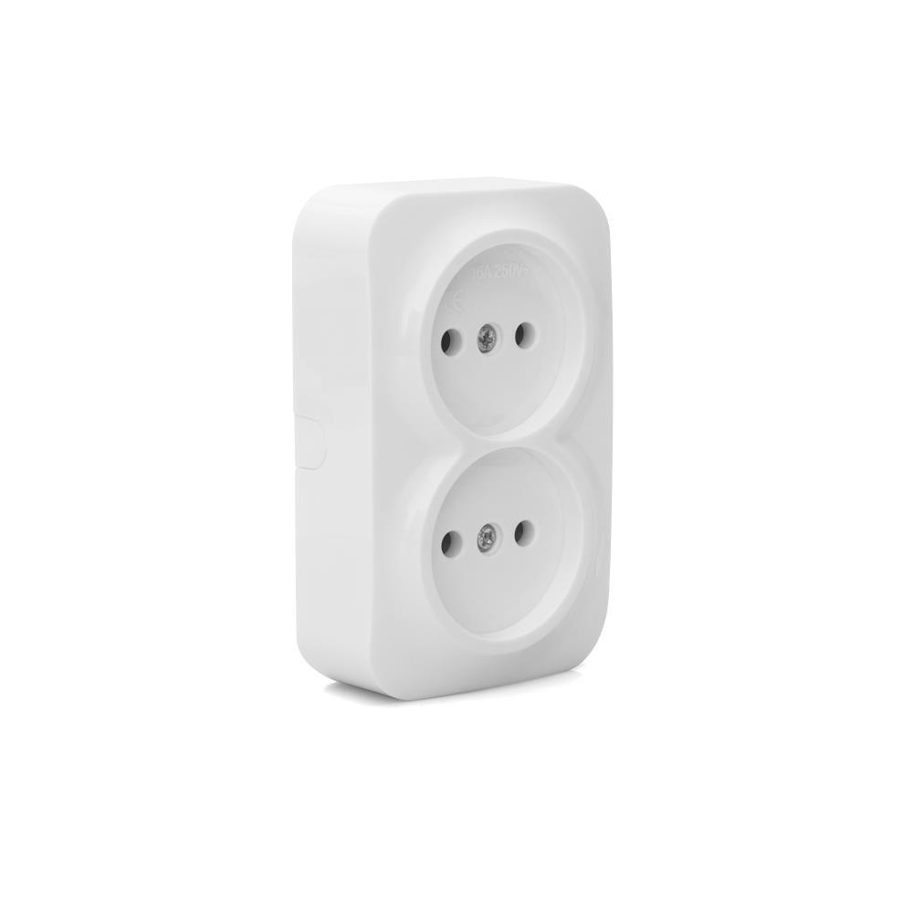 TOMADA DUPLA 2 x 2P ATLÂNTICO 16A C/OBTURADORES
