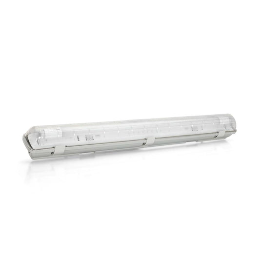 ARM. ESTANQ. PC C/ CLIPS INOX C/L T8 1x18W 6500K