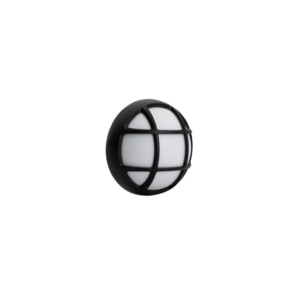 APLIQUE LED EXT. RED. IP54 9W 4000K C/GRELHA PRETO