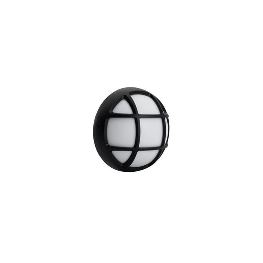 APLIQUE LED EXT. RED. IP54 9W 4000K C/GRELHA PRETO