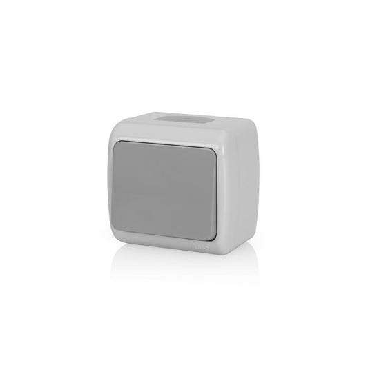 INTER. COMUTADOR ESCADA IP54 10A-250V CINZA