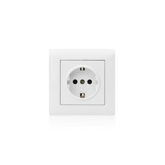 TOMADA TIPO SCHUKO 2P+T M2020 16A - 250V C/AP BRANCO