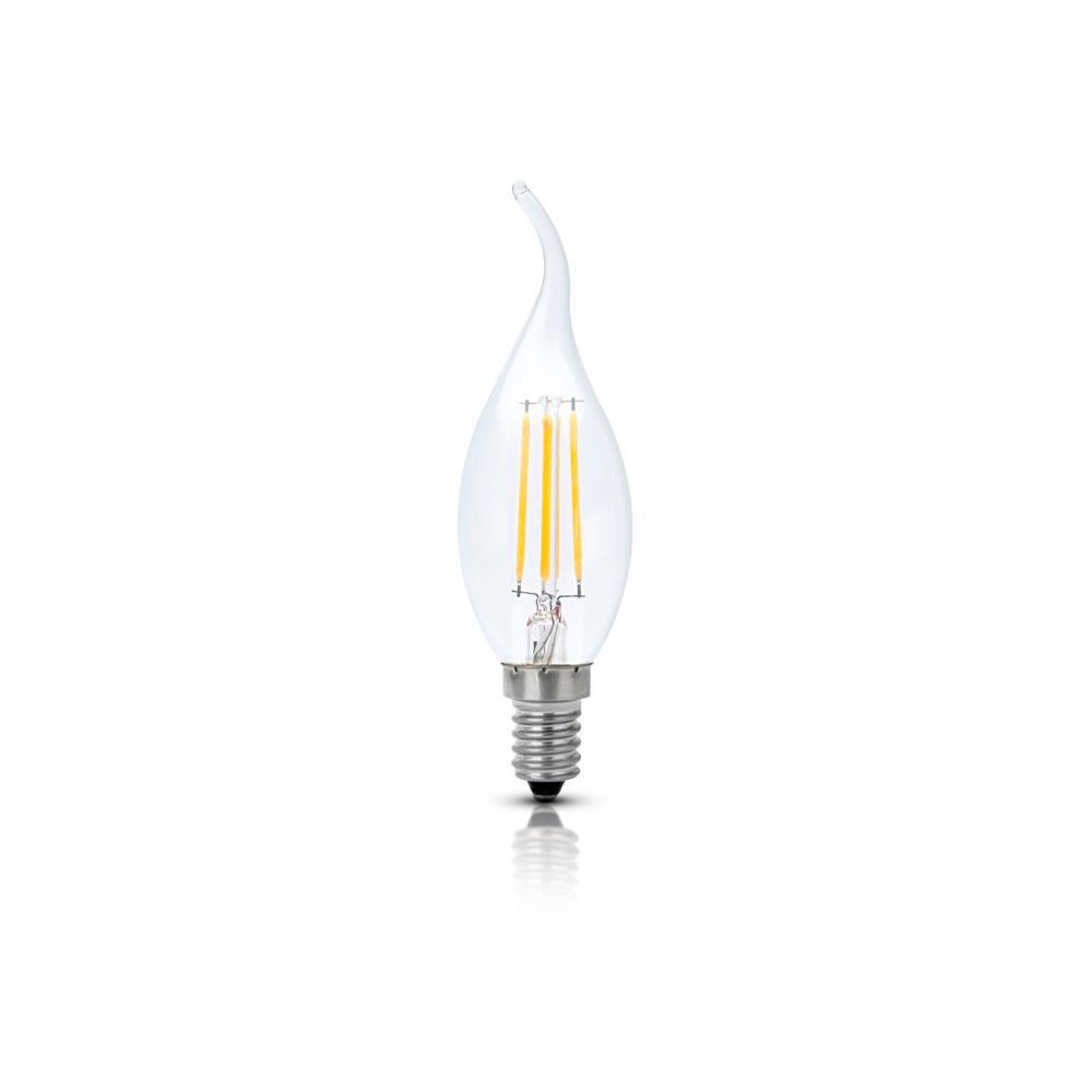 LAMP. LED FIL. CHAMA DECORATIVA E14 4W 4000K BL.
