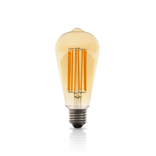 LAMP. LED VINTAGE FILAM. LONGO ST64 E27 8W 2000K ASLO