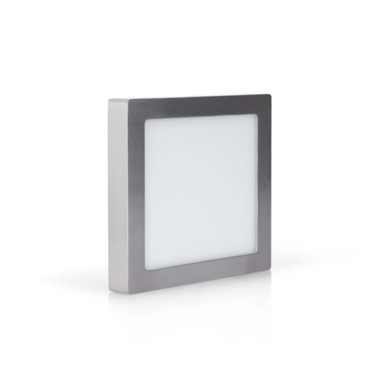 PAINEL LED SALIENTE QUAD. 225mm 18W 6000K ACETINADO