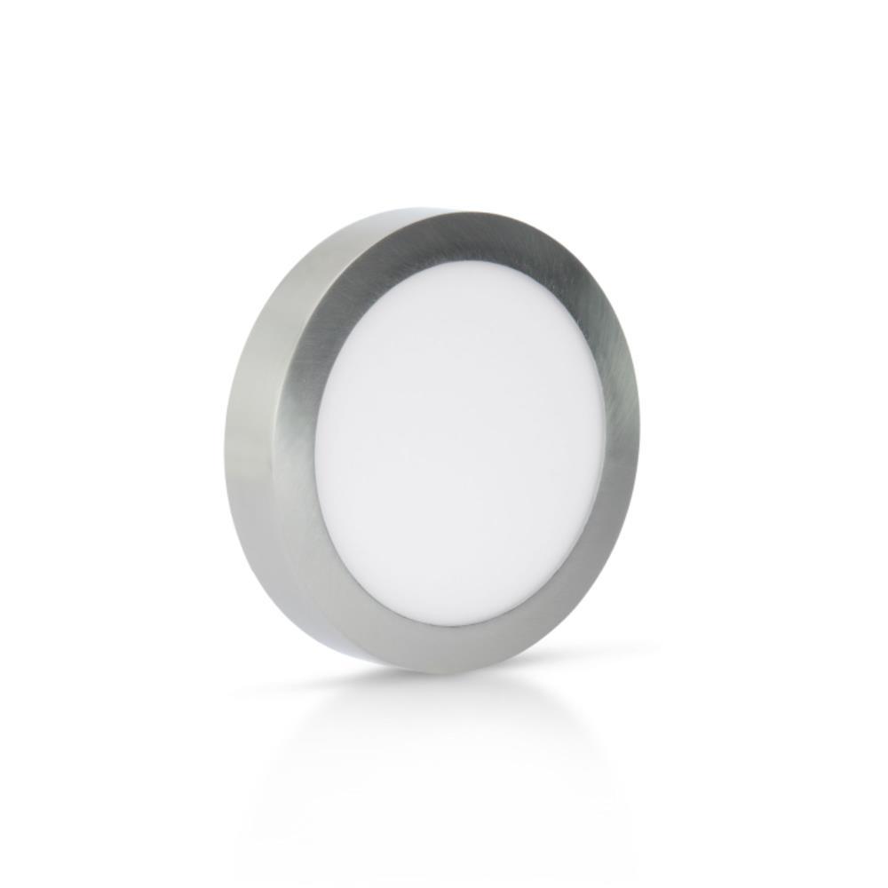 PAINEL LED SALIENTE REDON. 170mm 12W 6000K ACETINADO