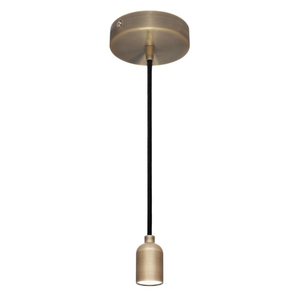 SUSPENSAO METAL. C/SUPORTE E27 CROM. MATE