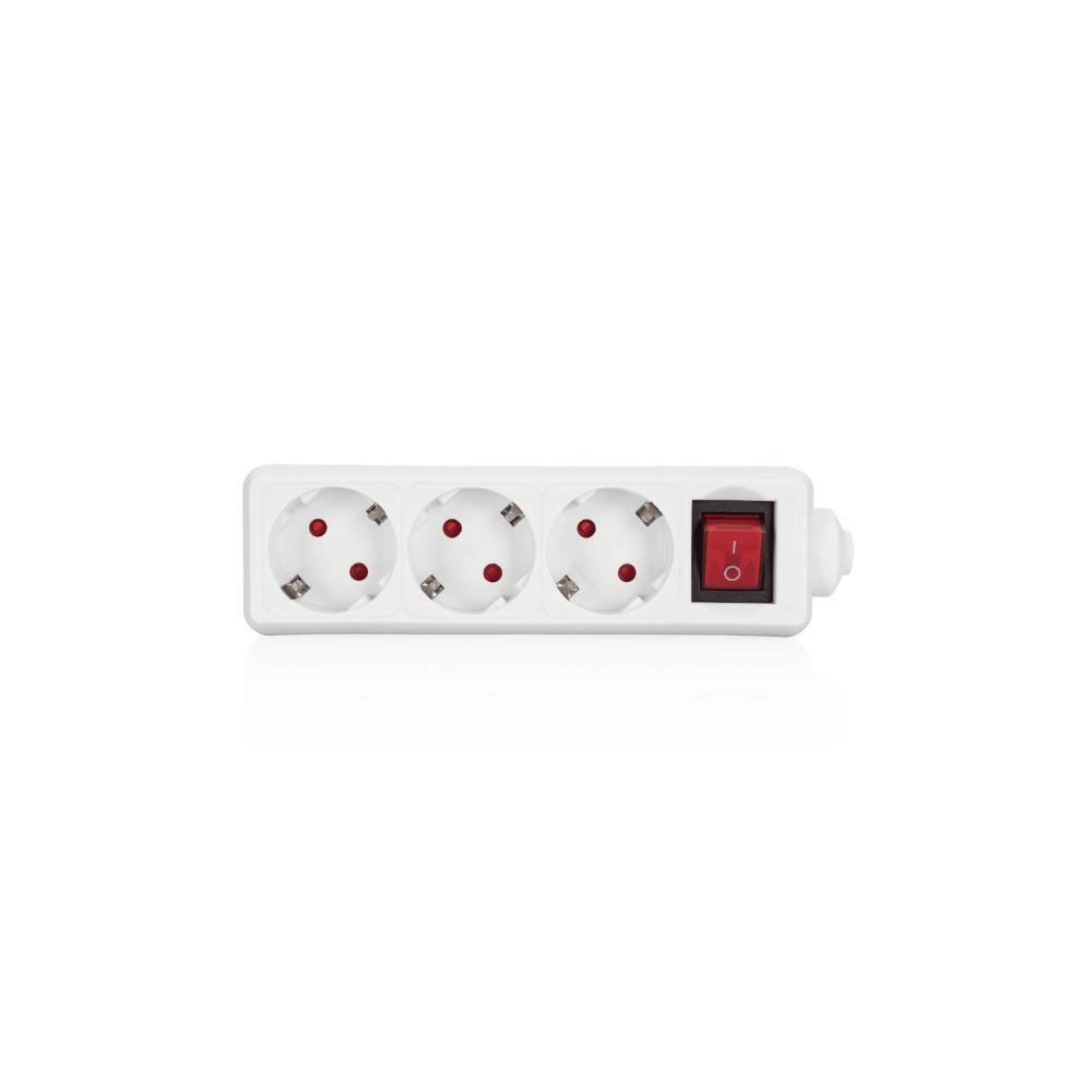 Tomada tripla 2P+T C/interruptor s/cabo Aslo