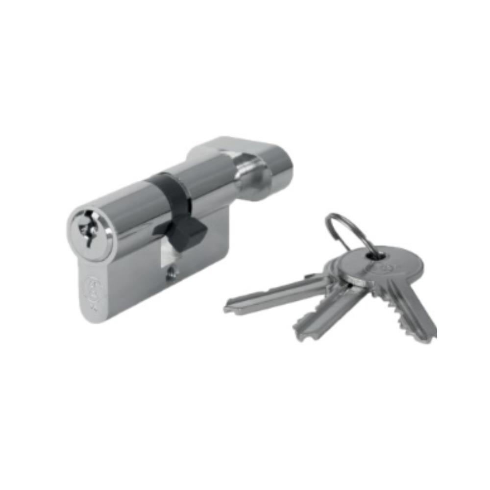 Cilindro p/europeu c/botão - B60X60mm niq. GLK