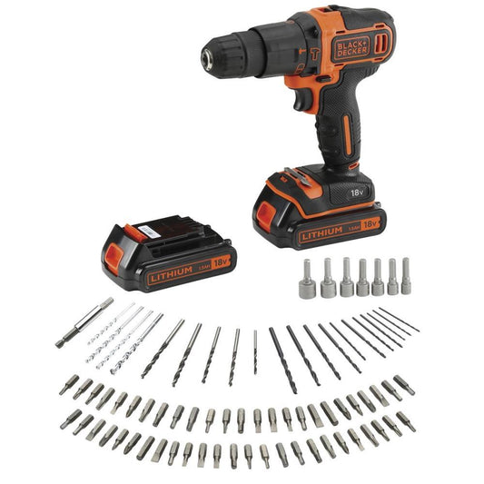 BERB. C/PERCUS. 18V+80 ACESS. BLACK & DEKER