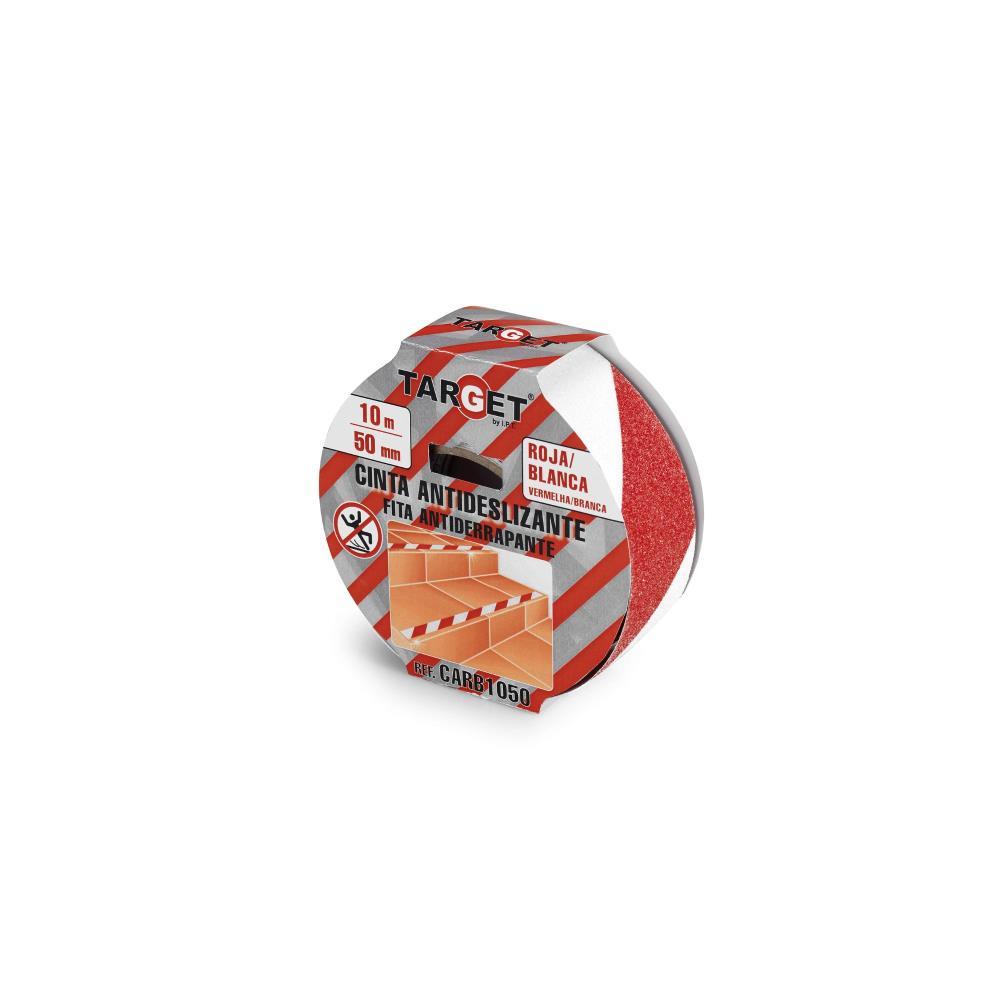 Fita adesiva antiderrapante verm/br. 10mtx50mm Target