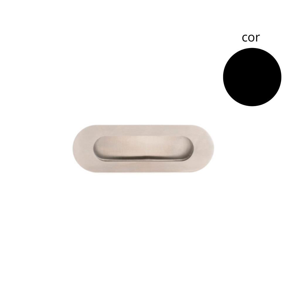 Concha oval s/furos lac. preto