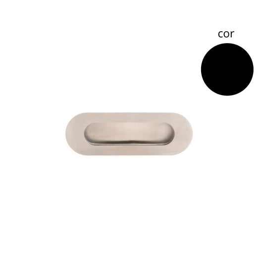 Concha oval s/furos lac. preto