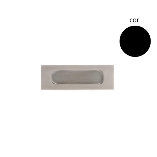 Concha rectangular 120x40mm lac. preto