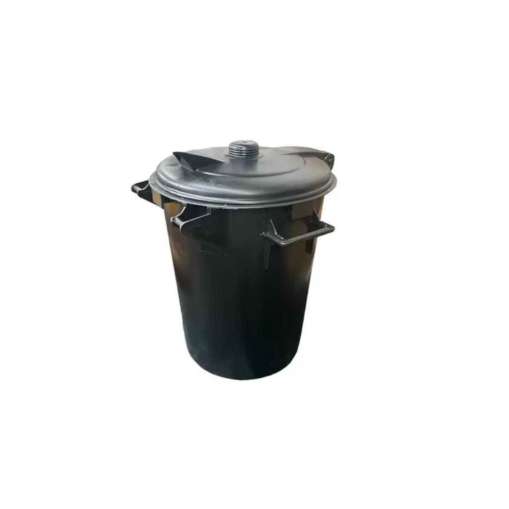CONTENTOR LIXO 80L M.A.RED. PRETO