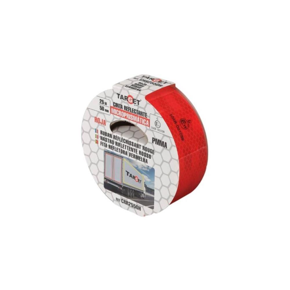 FIta refletora certificada 25mt x 50mm vermelha Target