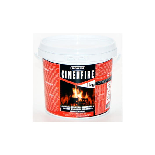 Balde argamassa refrataria Cimenfire 1kg