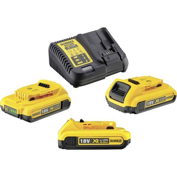 kit 3 baterias xr18v li.ion 2ah+carregador DCB115D3-QW