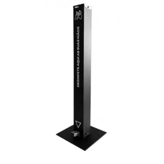 DISPENSADOR DE ALCOOL GEL 1100X190X120mm PRETO