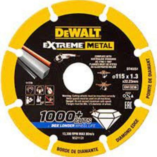 DISCO C/METAL 115X22.23X1.3mm EXTREME DEWALT
