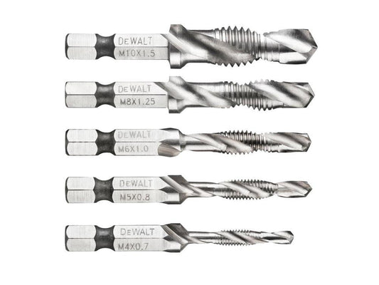 KIT DE 5 UNIDADES BROCA ROSCADA METRICA DEWALT