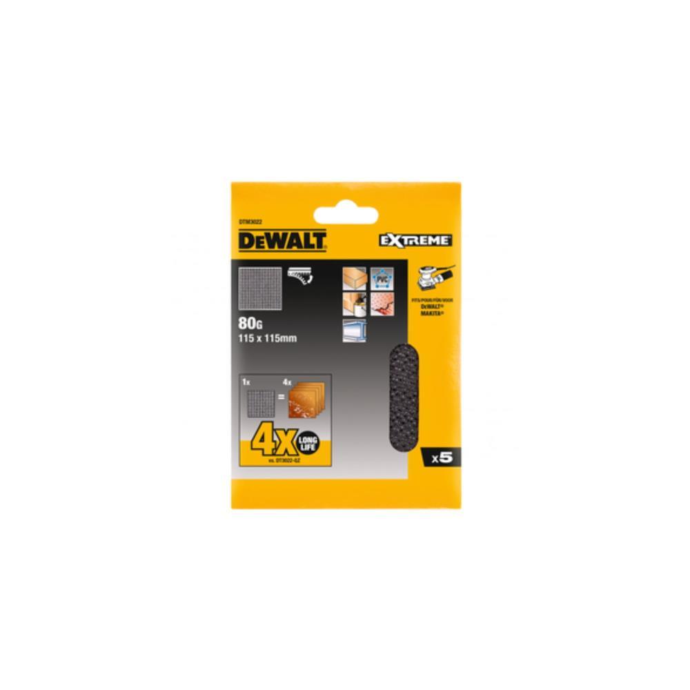 LIXA DE MALHA 1/4 FOLHA GRÃO 80 DEWALT